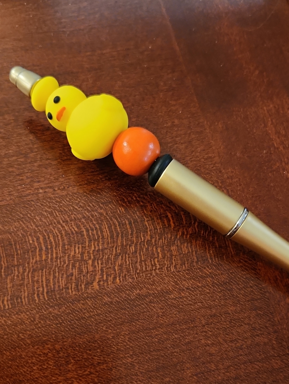 Yellow Duck Beaded Pen